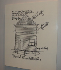 A drawing of Crockett's office.