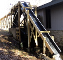 The visitor center has a working model of a water wheel.