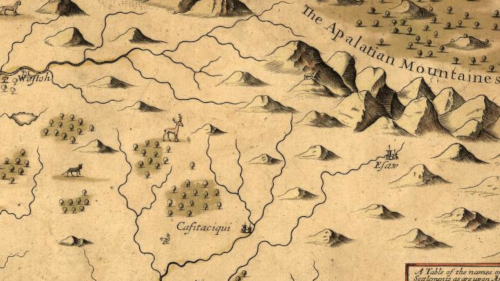 1682 map showing Cofitachequi.