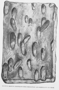 Sketch of 11,000 year-old Native footprints found under Lake Ontario 