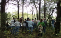 Pat shows the group where the Cherokee forded the Stones River at the end of the tour.