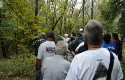 Local historian Toby Francis explains the layout of the town of Old Jefferson.