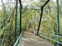 A closer view of the 1887 Pratt Truss bridge.